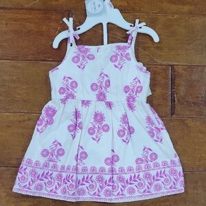 Floral Purple and White Kids Dress